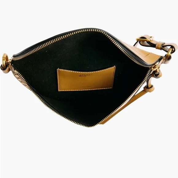 NWT Isabel Marant Skano leather stud crossbody bag in khaki - Picture 4 of 9